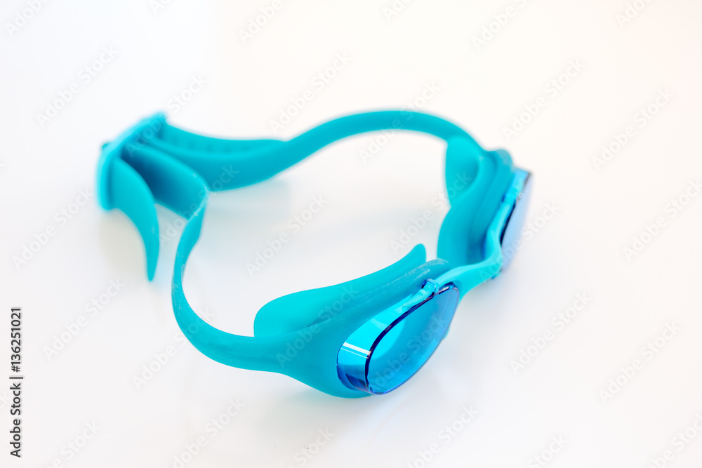 goggles for swimming on white background close up goggles for swimming on white background close up