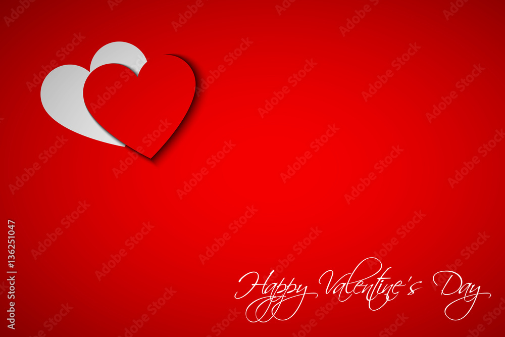 Happy Valentines day card with heart on red background, vector i Happy Valentines day card with heart on red background, vector i
