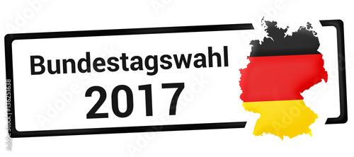 Fototapeta Naklejka Na Ścianę i Meble -  Bundestagswahl 2017. Elements of this image furnished by NASA.