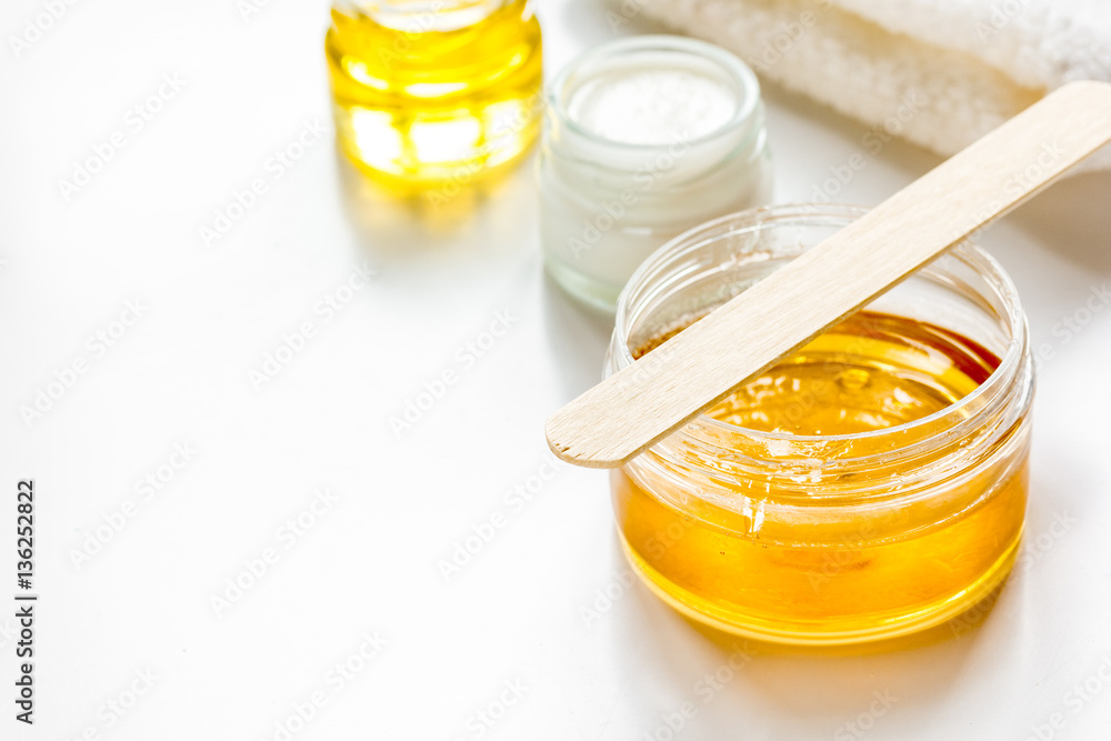 wax for depilation on white background wax for depilation on white background