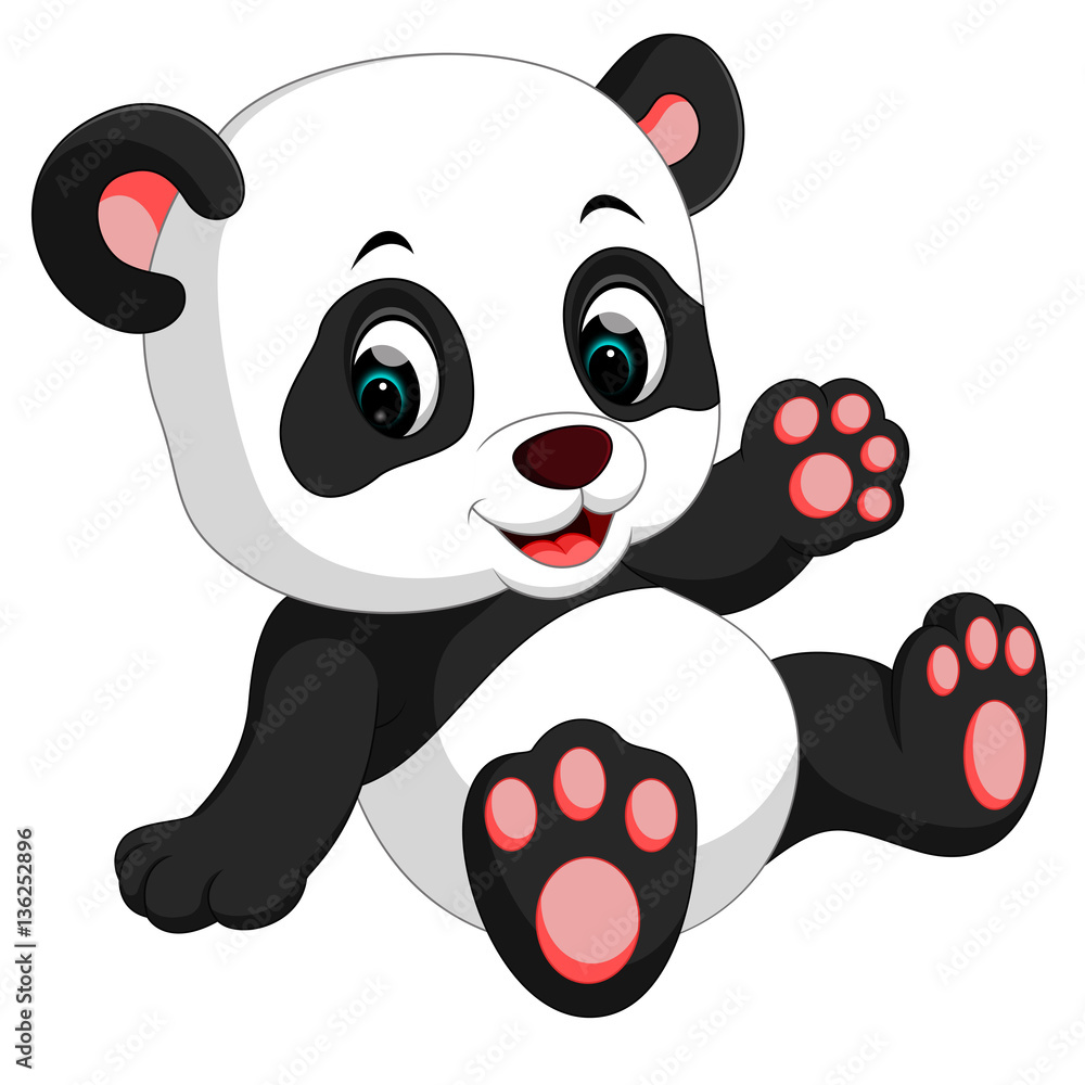 Fototapeta premium śliczna panda kreskówka