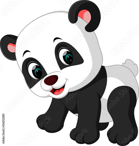 Fototapeta Naklejka Na Ścianę i Meble -  cute panda cartoon