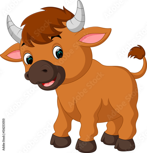 cute bull cartoon