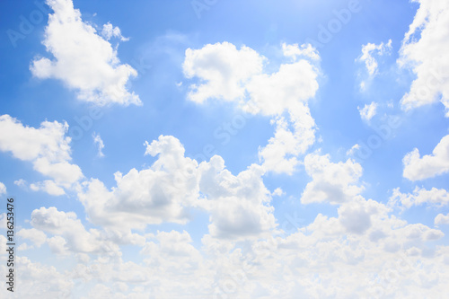 Clouds with blue sky background.