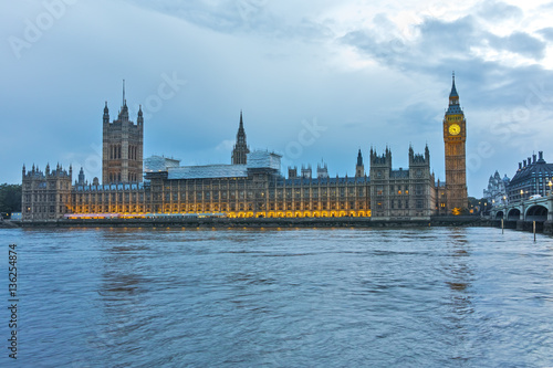 Houses of Parliament with Big Ben  Westminster Palace  London  England  Great Britain