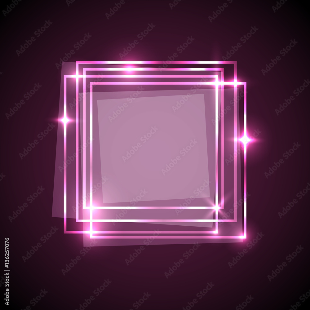 Abstract background with pink squares banner Abstract background with pink squares banner