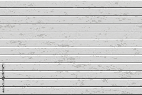 Tableau sur toile Continuous batten white wooden pattern