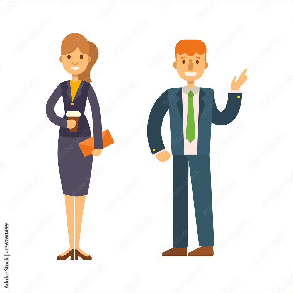 Business people man and woman vector illustration. Business people man and woman vector illustration.
