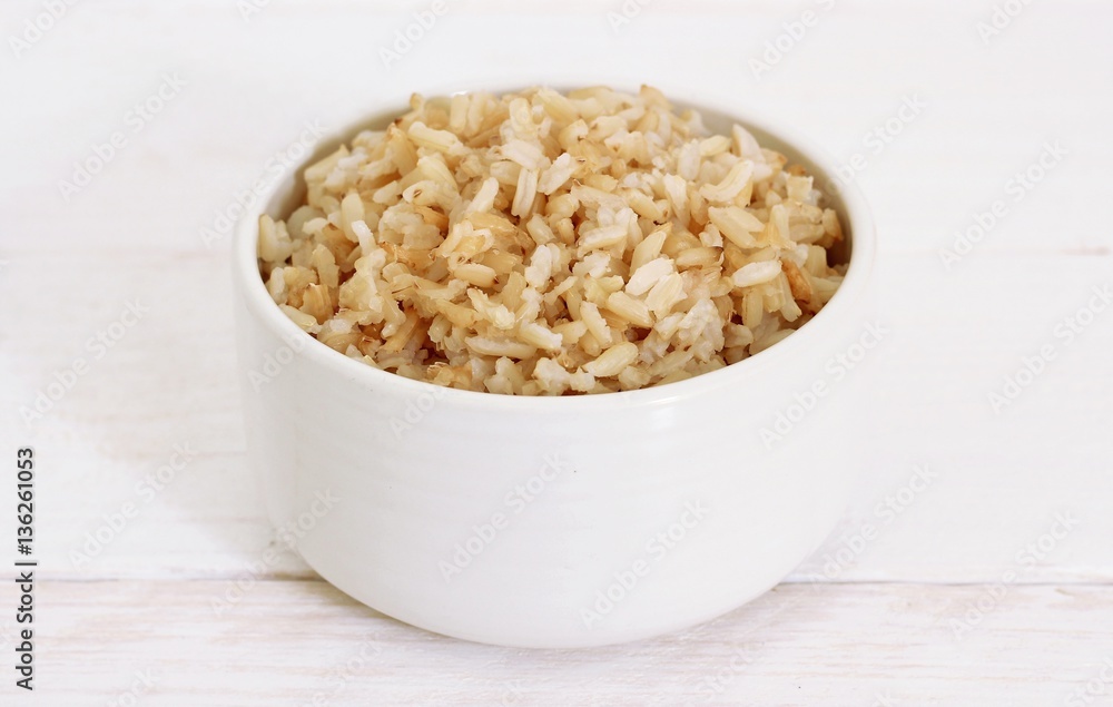 Brown Rice on white background Brown Rice on white background