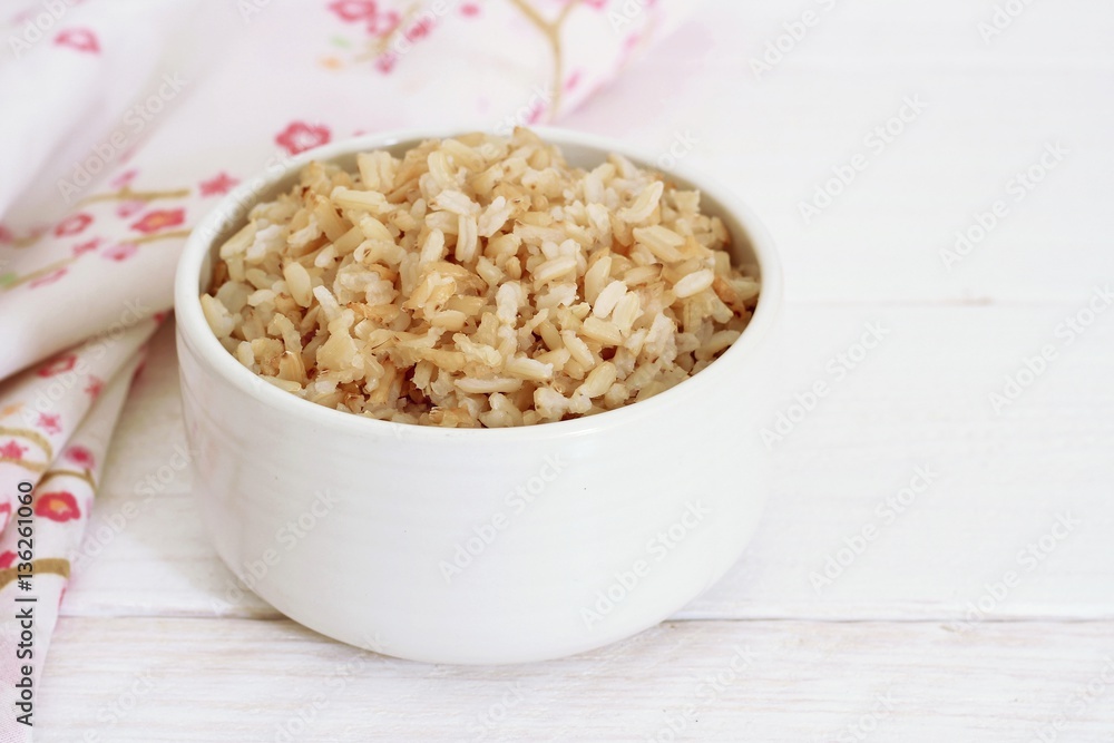Brown Rice on white background Brown Rice on white background