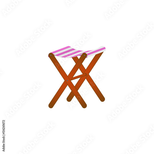 Folding wooden chair in retro design