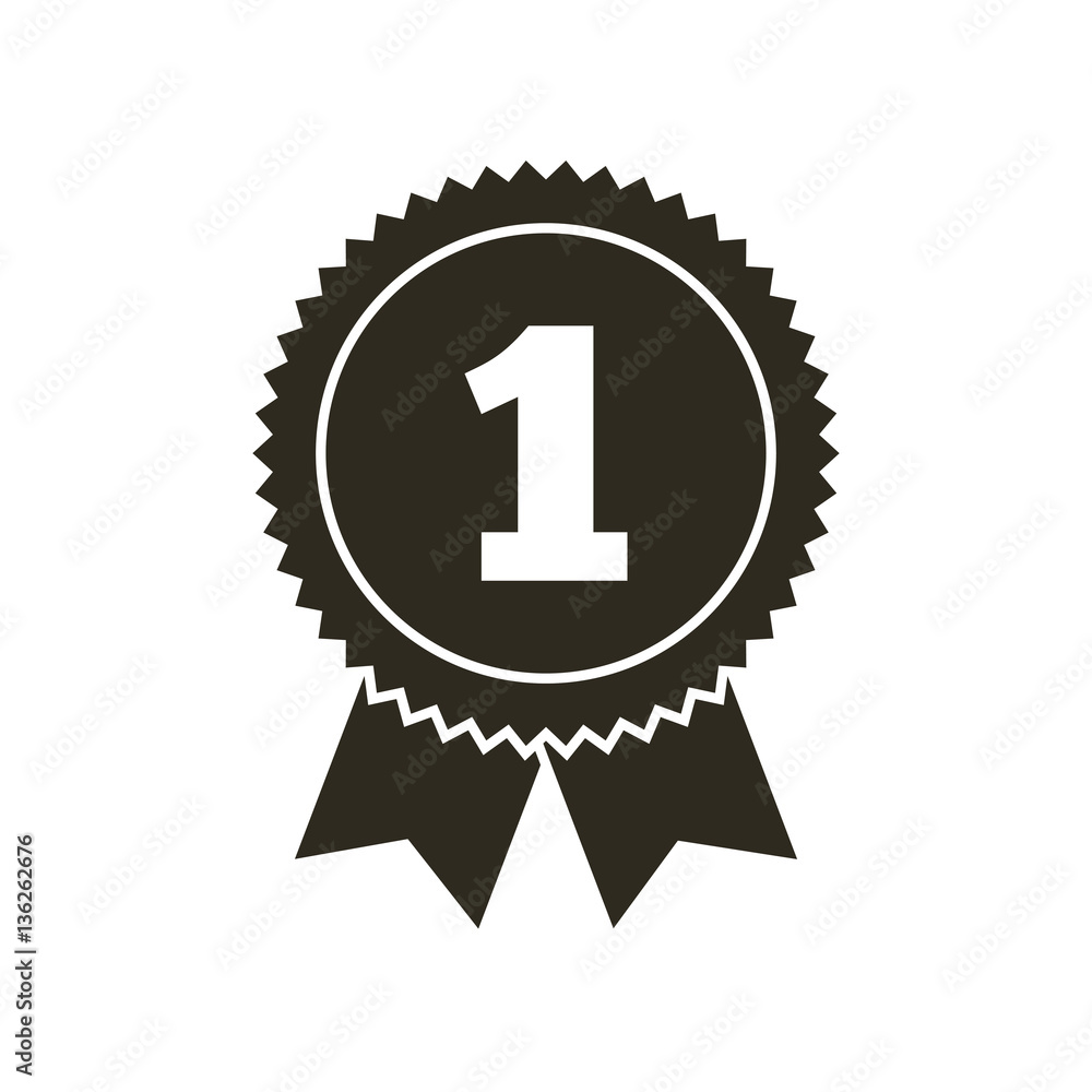 seal stamp with number one over white background. vector illustration seal stamp with number one over white background. vector illustration