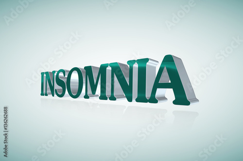 Insomnia lettering - 3D illustration photo