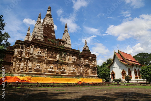 Seven Chedis in Wat Jet Yod, Chiangmai, Thailand photo