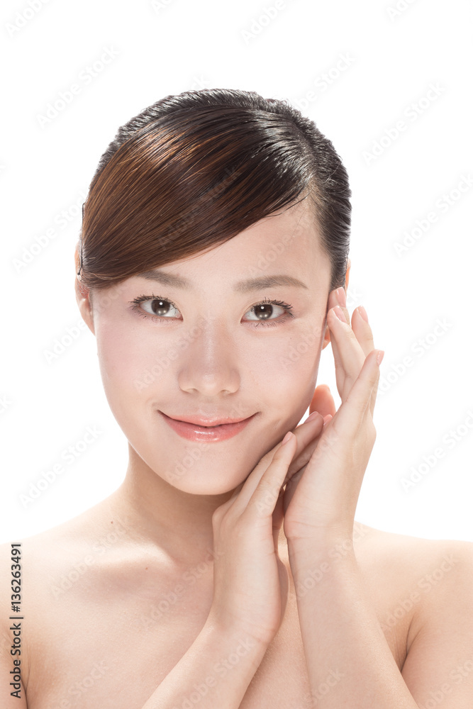 facial makeup of young asian beautiful woman