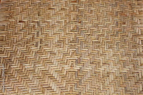 Machine woven wicker with a beautiful pattern.
