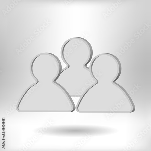 Group of people vector icon 