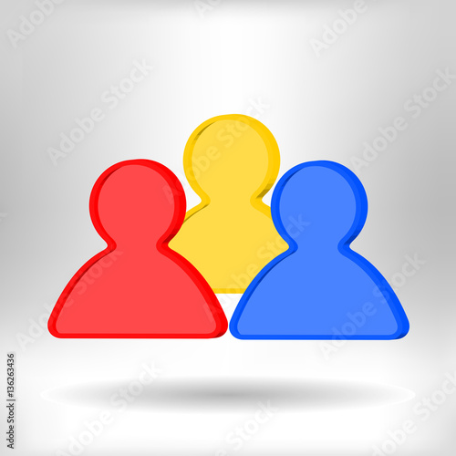 Group of people vector icon 