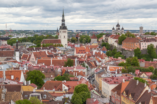 Tallinn Old Town aerial panorama view,Estonia. 