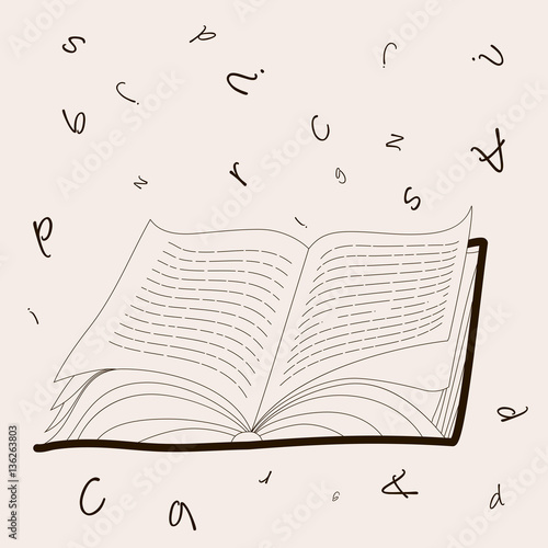 Vector old book 