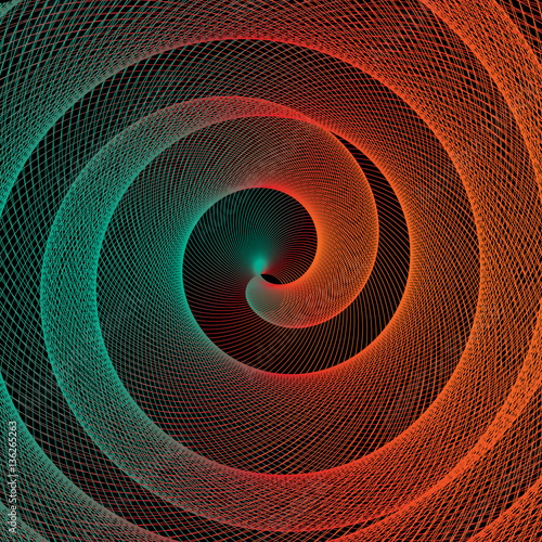 Radial involute  vector   abstract background 
