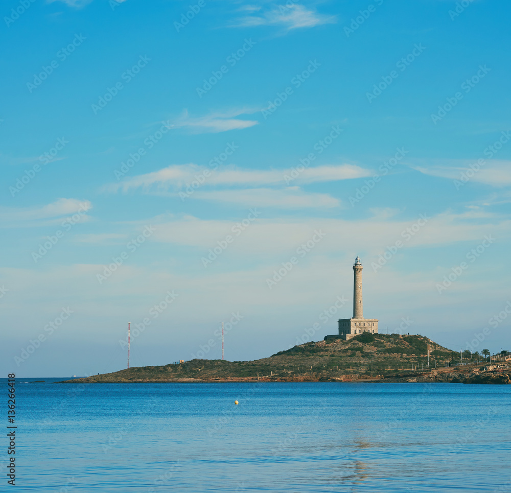 Cabo de Palos lighthouse in La Manga. Spain
