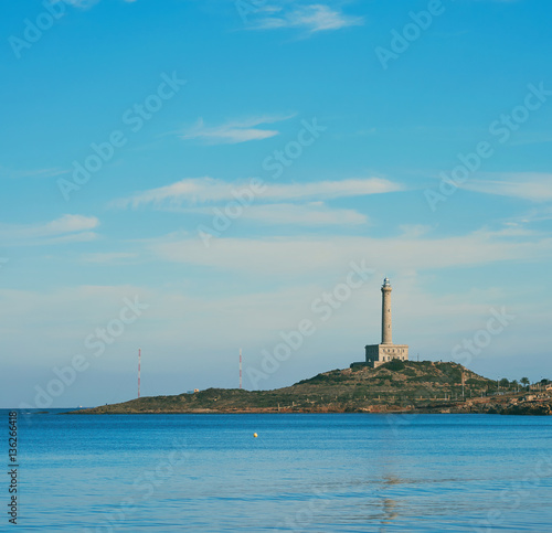 Cabo de Palos lighthouse in La Manga. Spain
