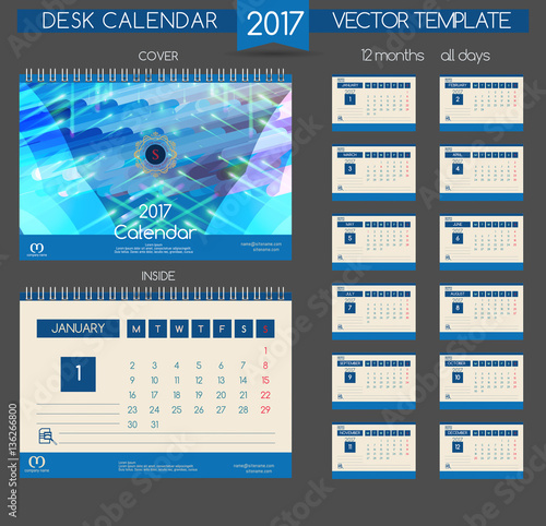 Design Desk Calendar 2017.