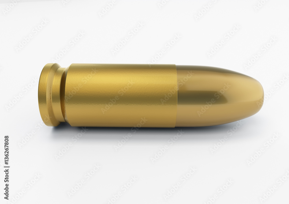 9mm bullet for a gun isolated on a white background 9mm bullet for a gun isolated on a white background