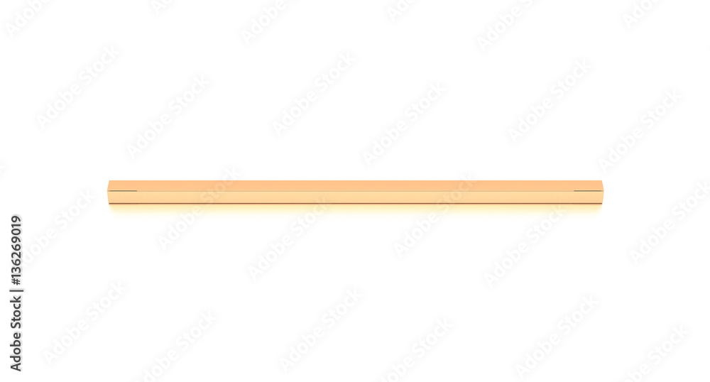 Brown corrugated cardboard box from top front closeup angle. Blank, horizontal, thin, long and rectangle shape. Brown corrugated cardboard box from top front closeup angle. Blank, horizontal, thin, long and rectangle shape.