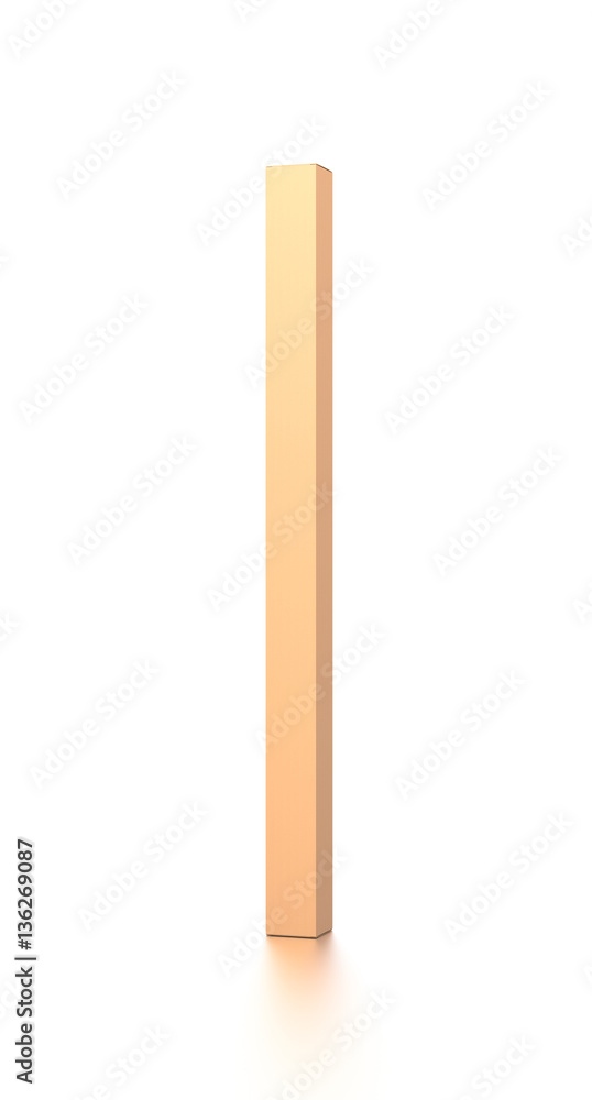 Brown corrugated cardboard box from front far side angle. Blank, vertical, tall, long and rectangle shape. Brown corrugated cardboard box from front far side angle. Blank, vertical, tall, long and rectangle shape.
