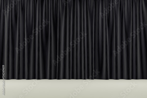curtain or drapes background. 3d render