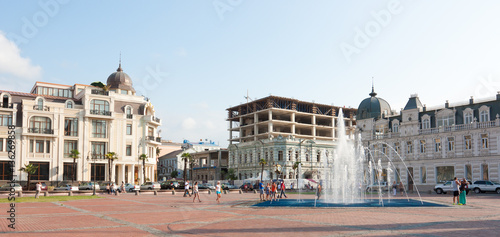  View of Eras Moedani square in Batumi, . Batumi is the capital of the Autonomous Republic of Adjara, Republic of Georgia