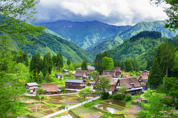 Fotobehang Japan Werelderfgoed dorp Gokayama Japan  © NorGal