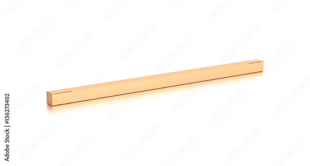 Brown corrugated cardboard box from top side angle. Blank, horizontal, thin, long and rectangle shape. Brown corrugated cardboard box from top side angle. Blank, horizontal, thin, long and rectangle shape.