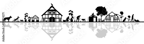 Garten Haus und Tiere