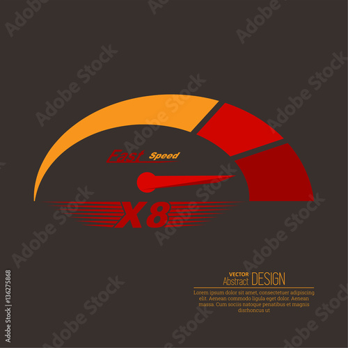 Vector speedometer scale