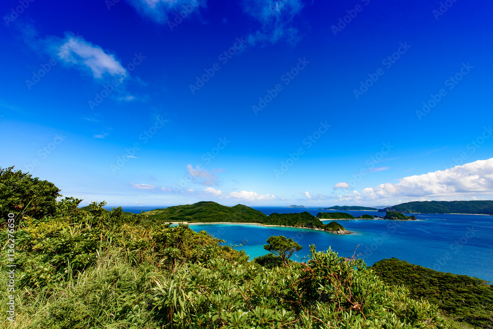 Obraz premium 沖縄県 慶良間諸島 座間味島 高月山展望台