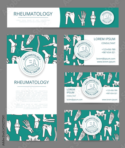 Rheumatology medical center banner template set