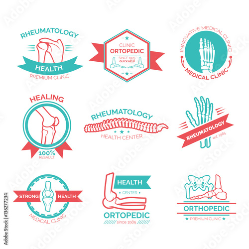 Orthopedic medical and diagnostic clinic symbol