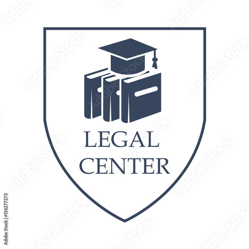 Legal center and law vector isolated icon
