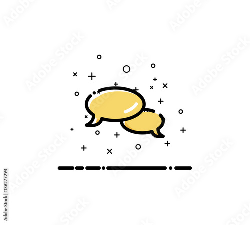 Speech bubble icon.