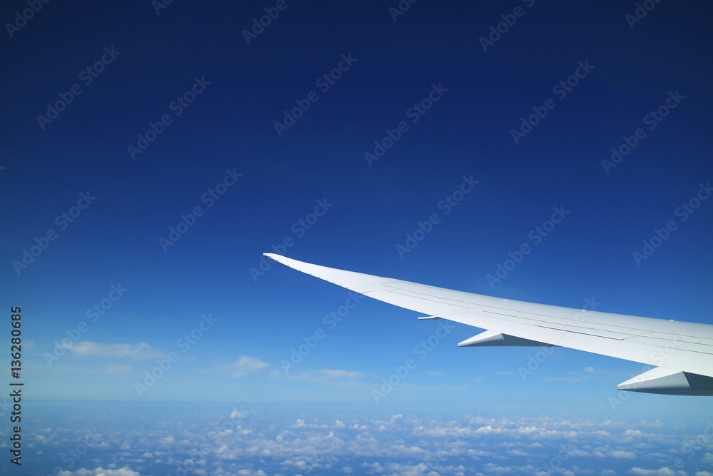 Fototapeta premium 飛行機から見た青空 Blue sky seen from an airplane