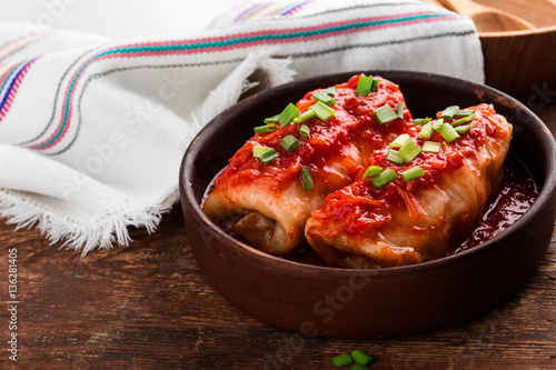 Εκτύπωση καμβά Cabbage roll, golubtsi, traditional Ukrainian cuisine,