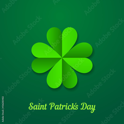 Saint Patrick day background with green clover