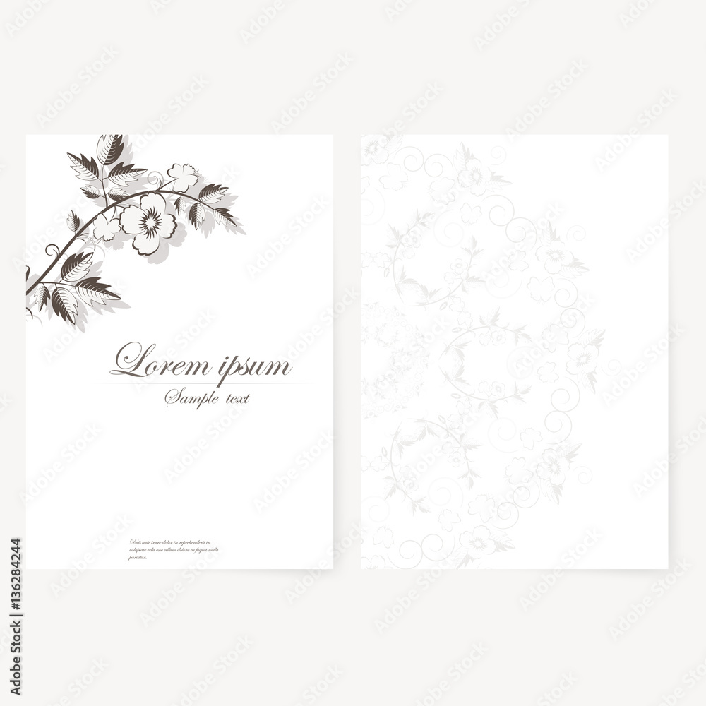  template for folder, business card and invitation 