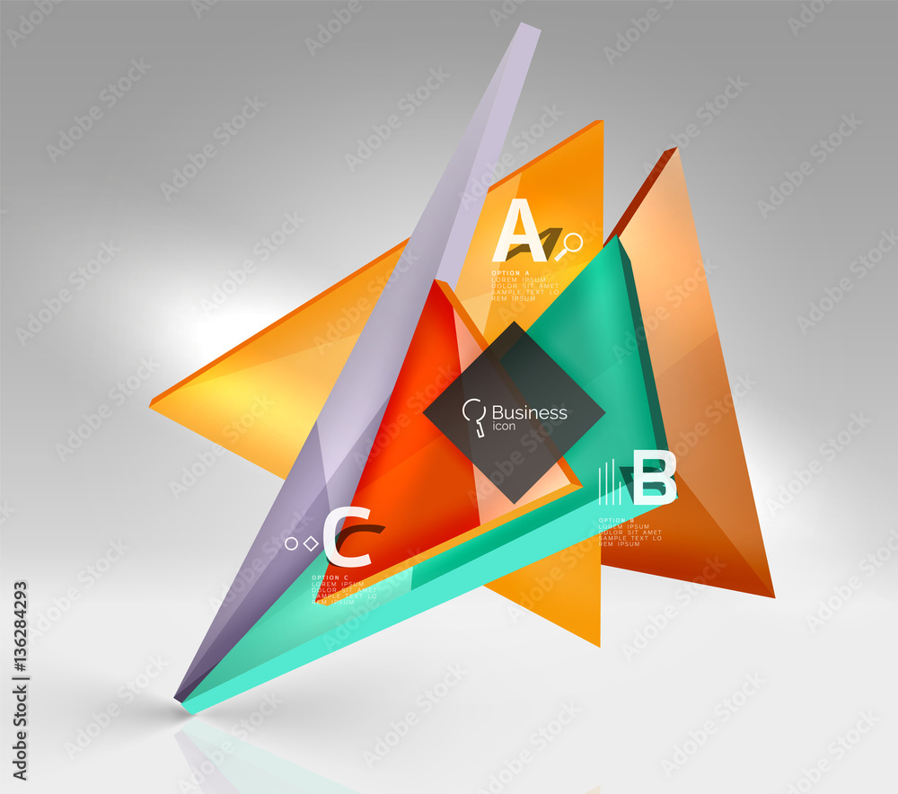 3d triangle modern composition 3d triangle modern composition