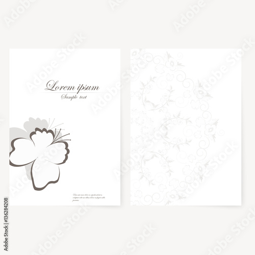  template for folder  business card and invitation 