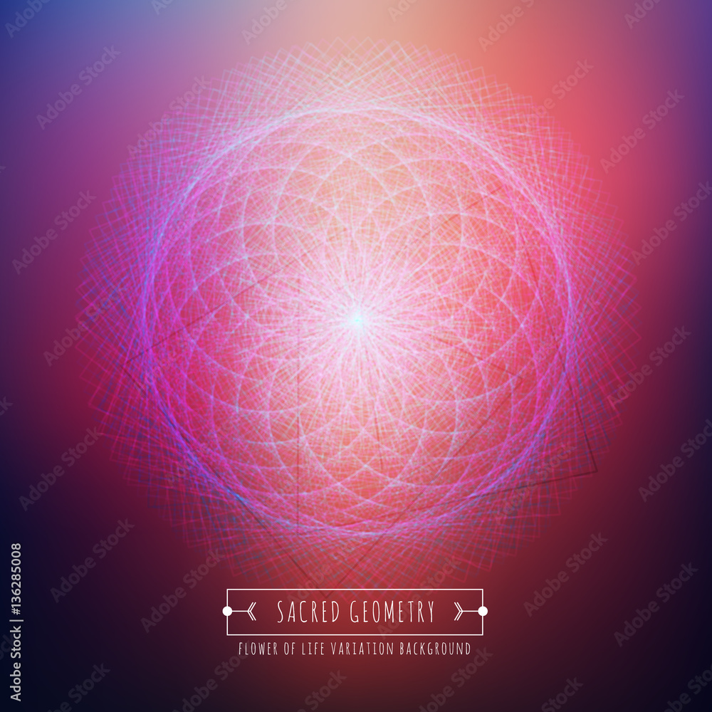 Sacred geometry symbol, vector illustration