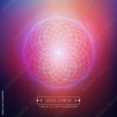 Obraz na płótnie Sacred geometry symbol, vector illustration w salonie